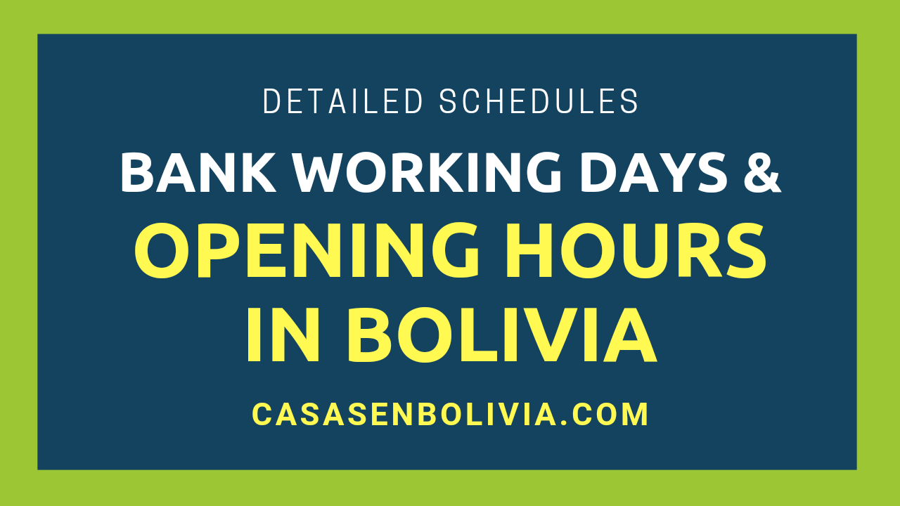 Read more about the article Bank Working Days and Opening Hours in Bolivia