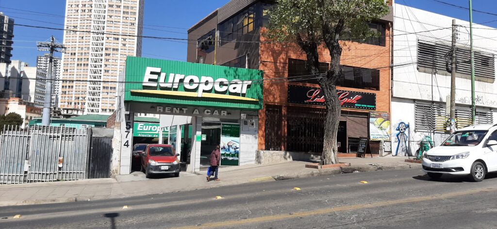 Agencia EuropCar ubicada en la Zona Central La Paz Bolivia