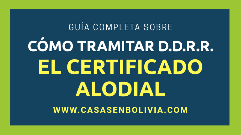 El Certificado Alodial En Bolivia, Pasos, Requisitos, Guía Completa ...