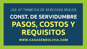 Lee más sobre el artículo 17) Constitución de Servidumbre