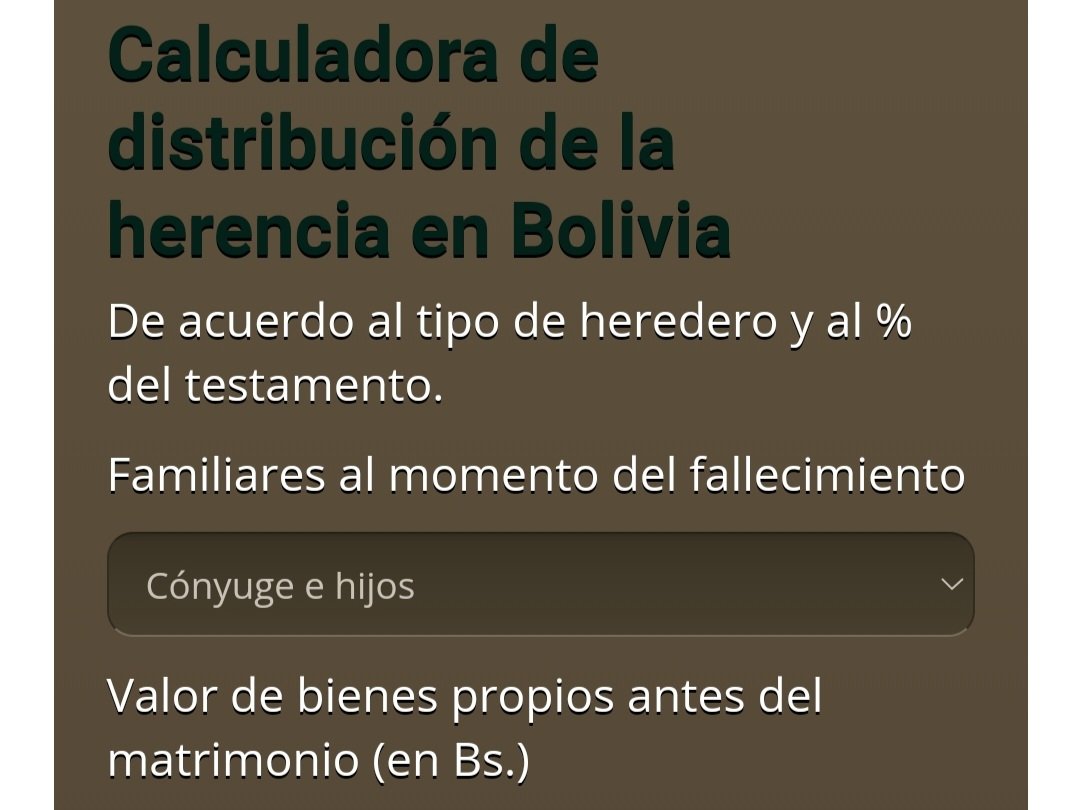 Imagen de calculadora de distribucion de la herencia