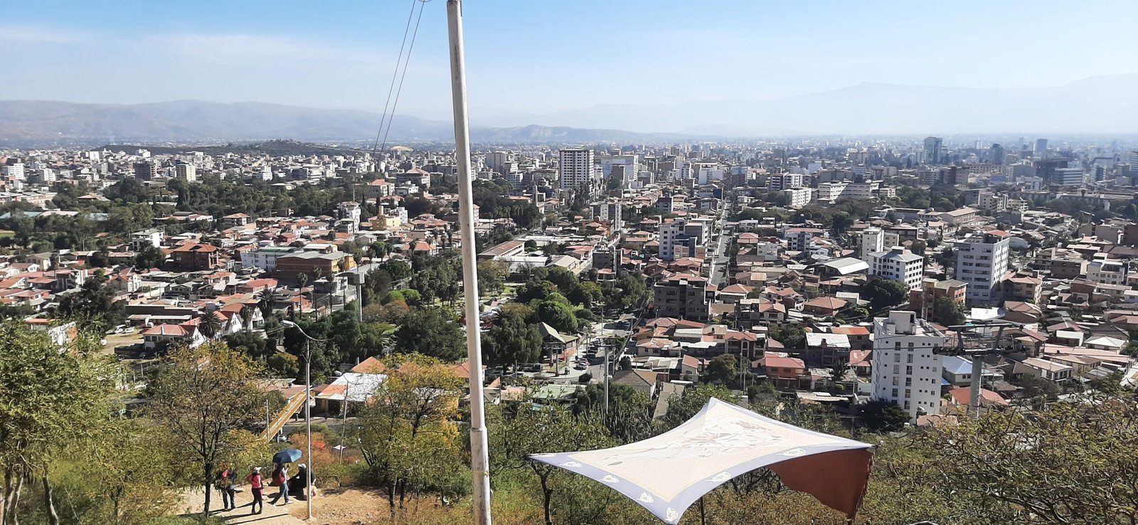 Un barrio de gente de clase alta, en Cochabamba, Bolivia