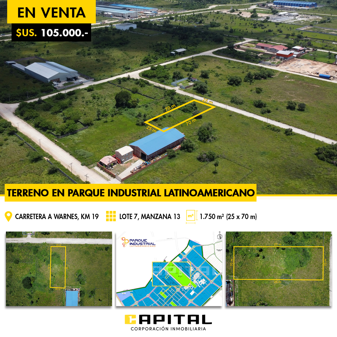 Terreno en venta en Parque Industrial latinoamericano PILAT 1