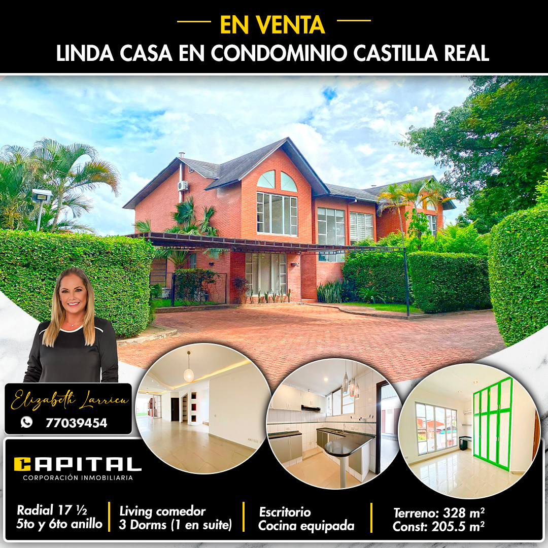 casa en venta de 2 plantas zona oeste en condominio castilla real santa cruz bolivia capitalcorp 1 (1)