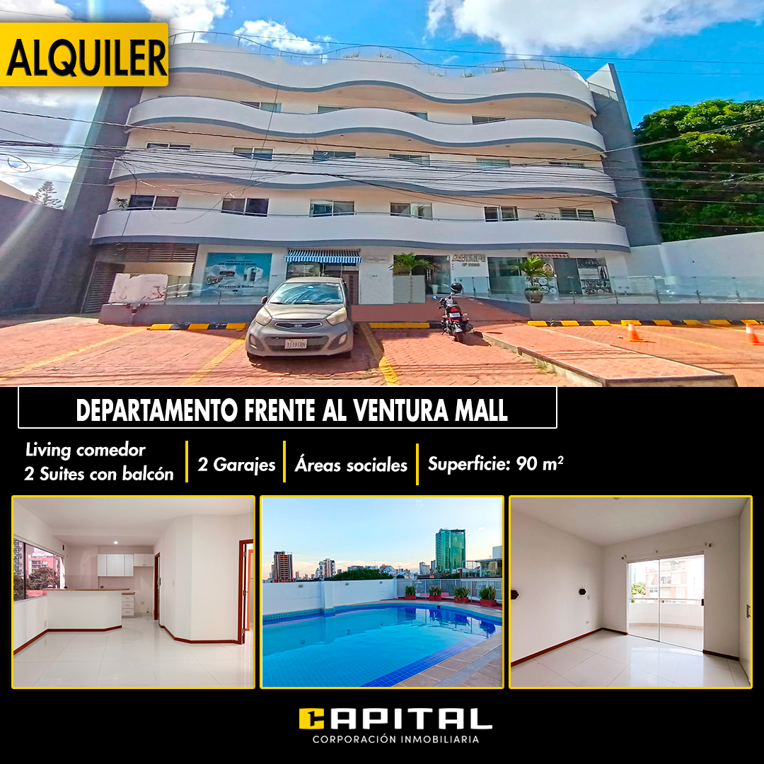 0 departamento alquiler 2 dormitorios zona irala sur santacruz bolivia
