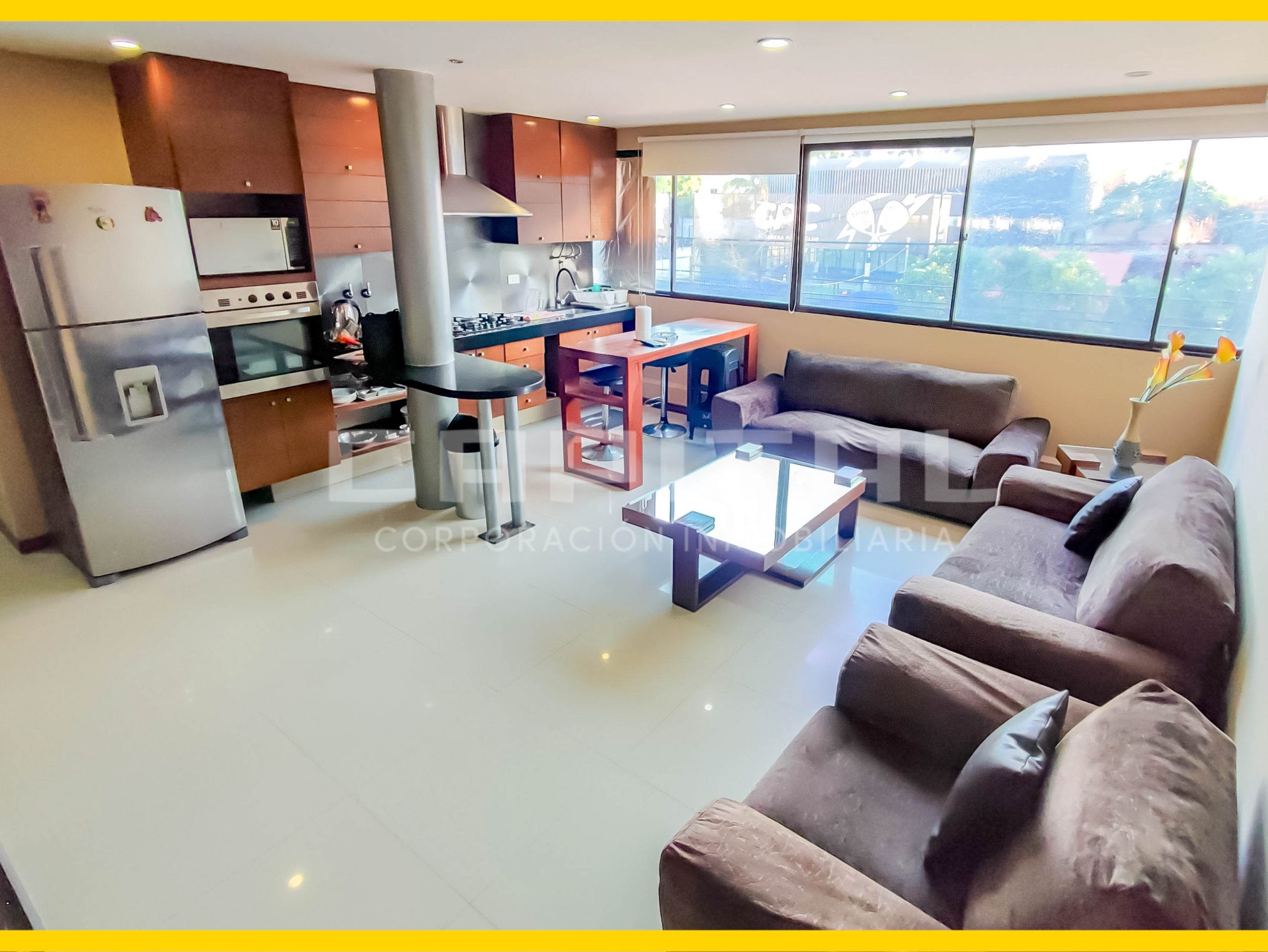 1 DEPARTAMENTO ZONA NORTE SANTA CRUZ AVENIDA BANZER ALQUILER AMOBLADO INMOBILIARIA