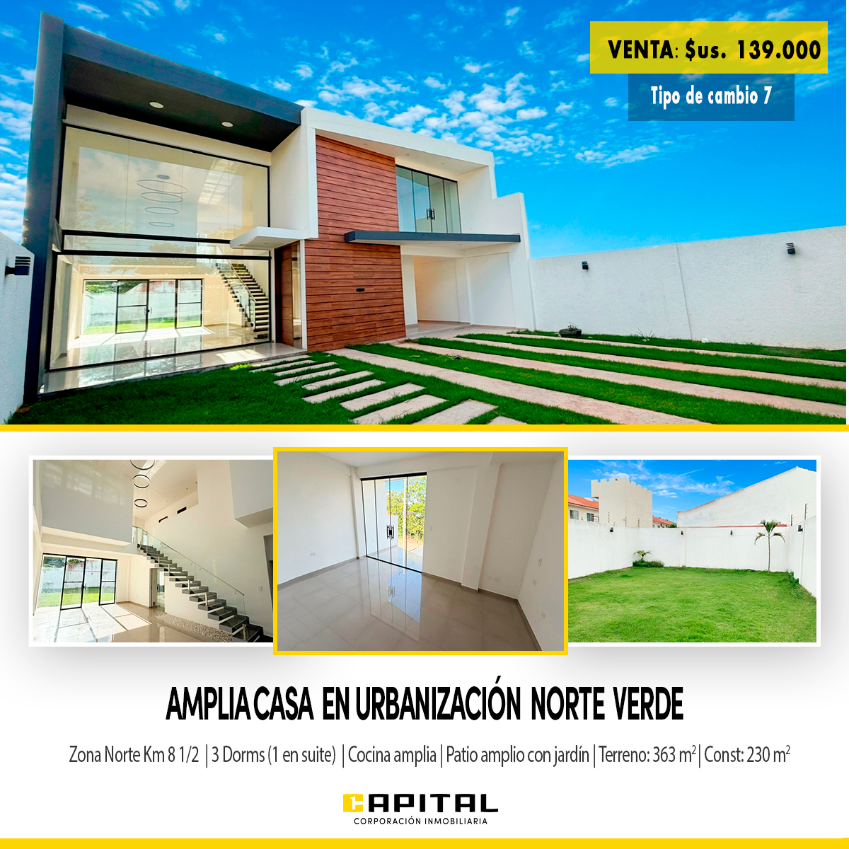 CASA AMPLIA EN VENTA – ZONA NORTE