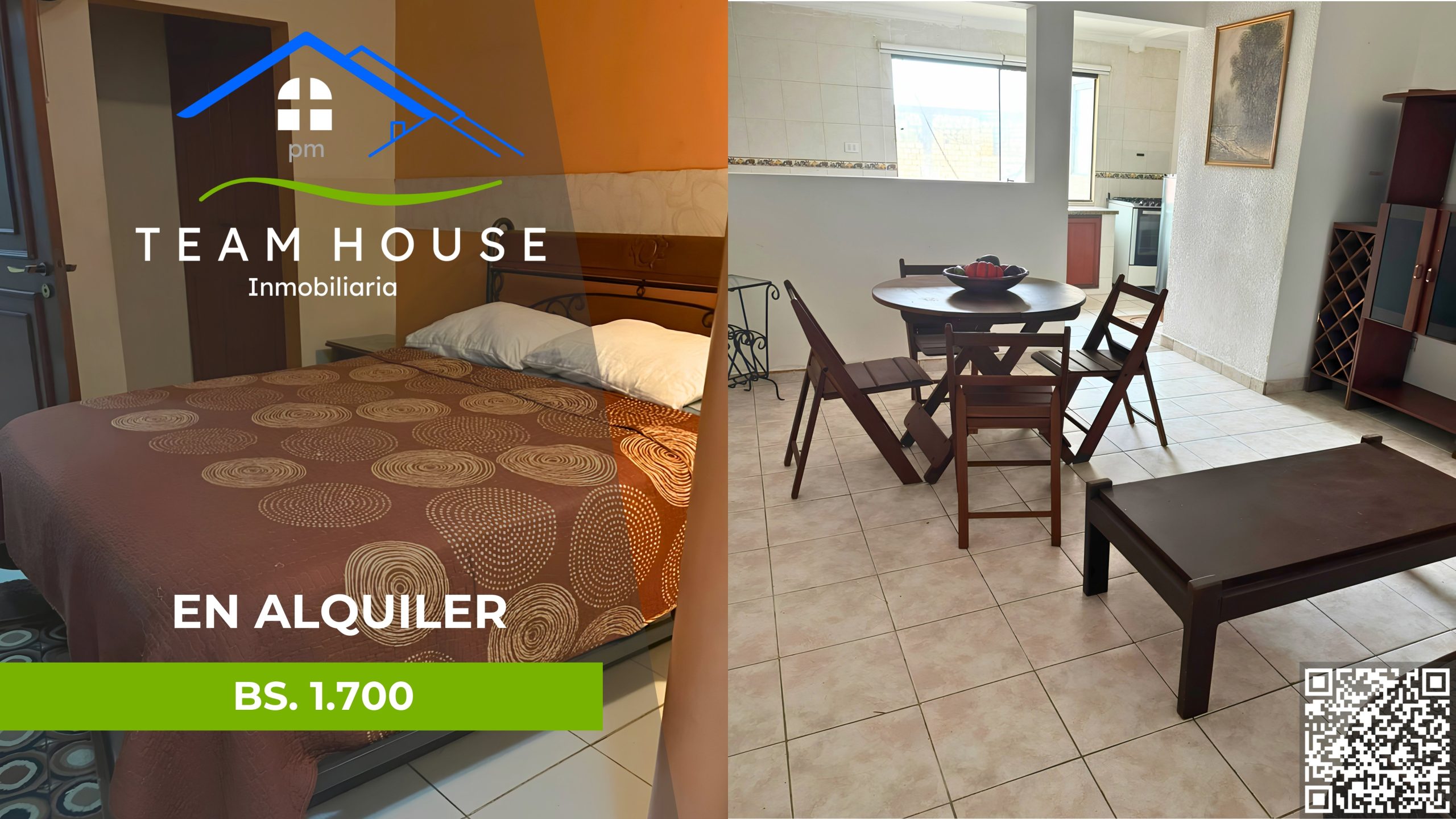 ❗PRIMER ANILLO – Av. Argamosa❗, bonito monoambiente amoblado en alquiler
