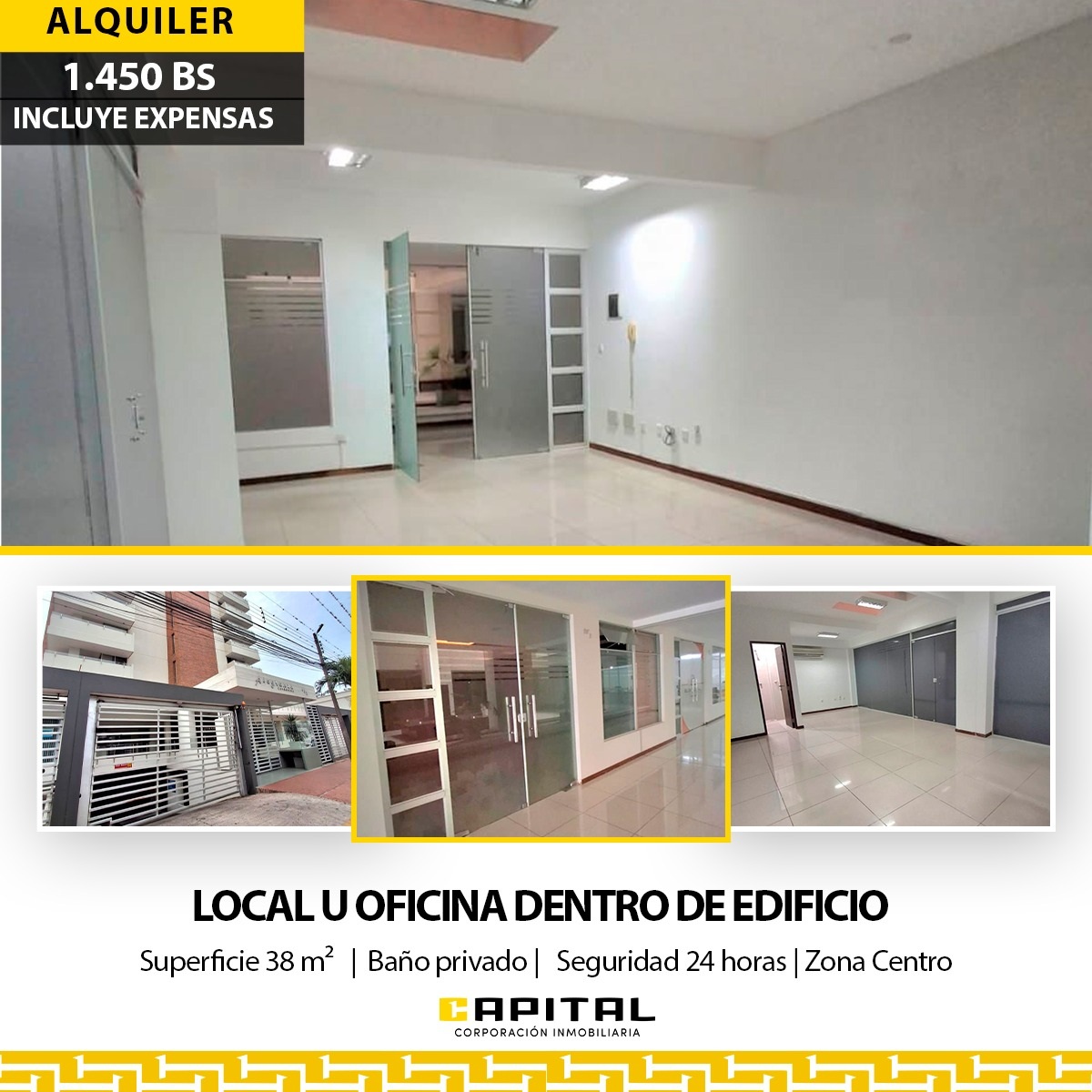 OFICINA EN ALQUILER SOBRE CALLE SAAVEDRA
