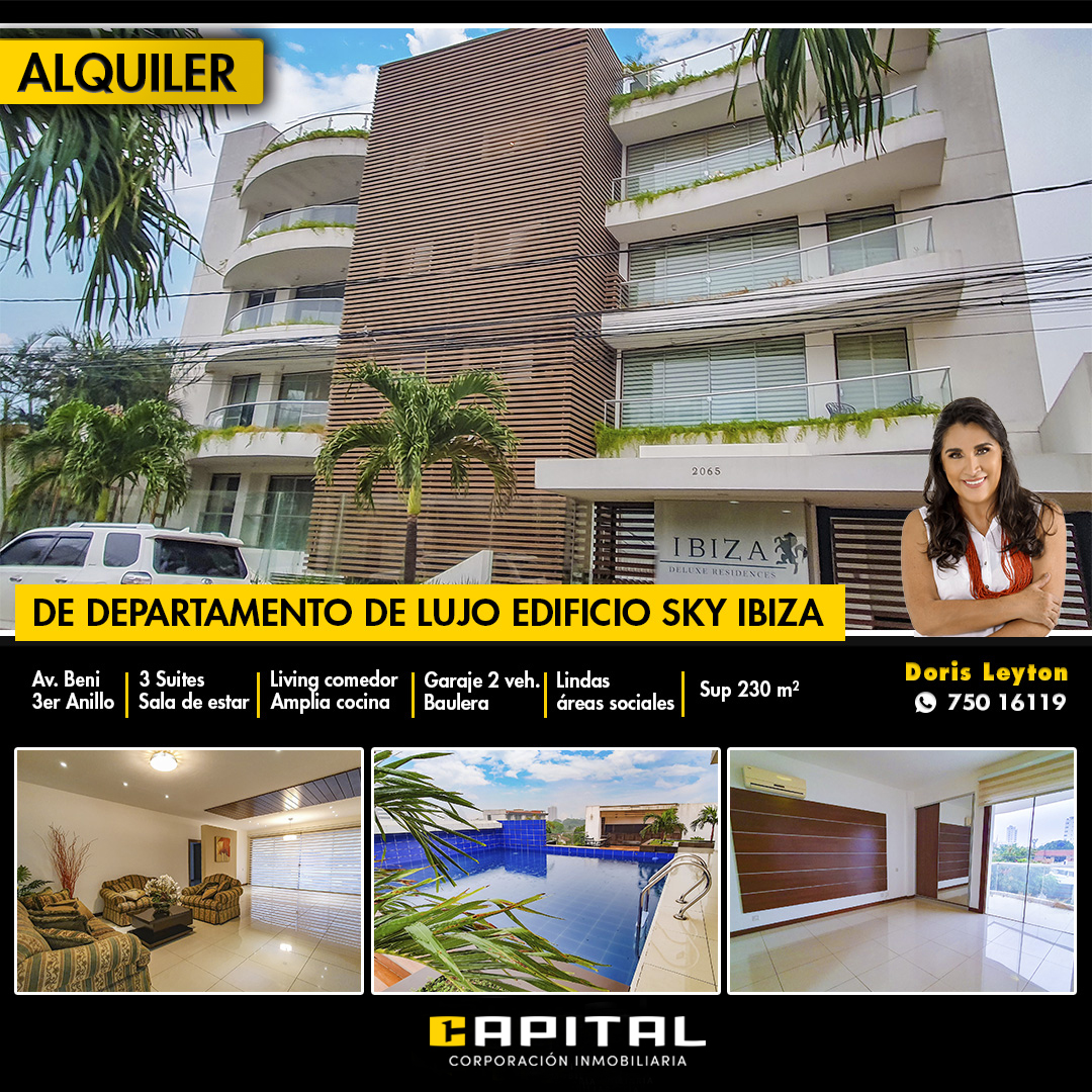 DEPARTAMENTO EN ALQUILER SIN MUEBLES EN EDIFICIO SKY IBIZA