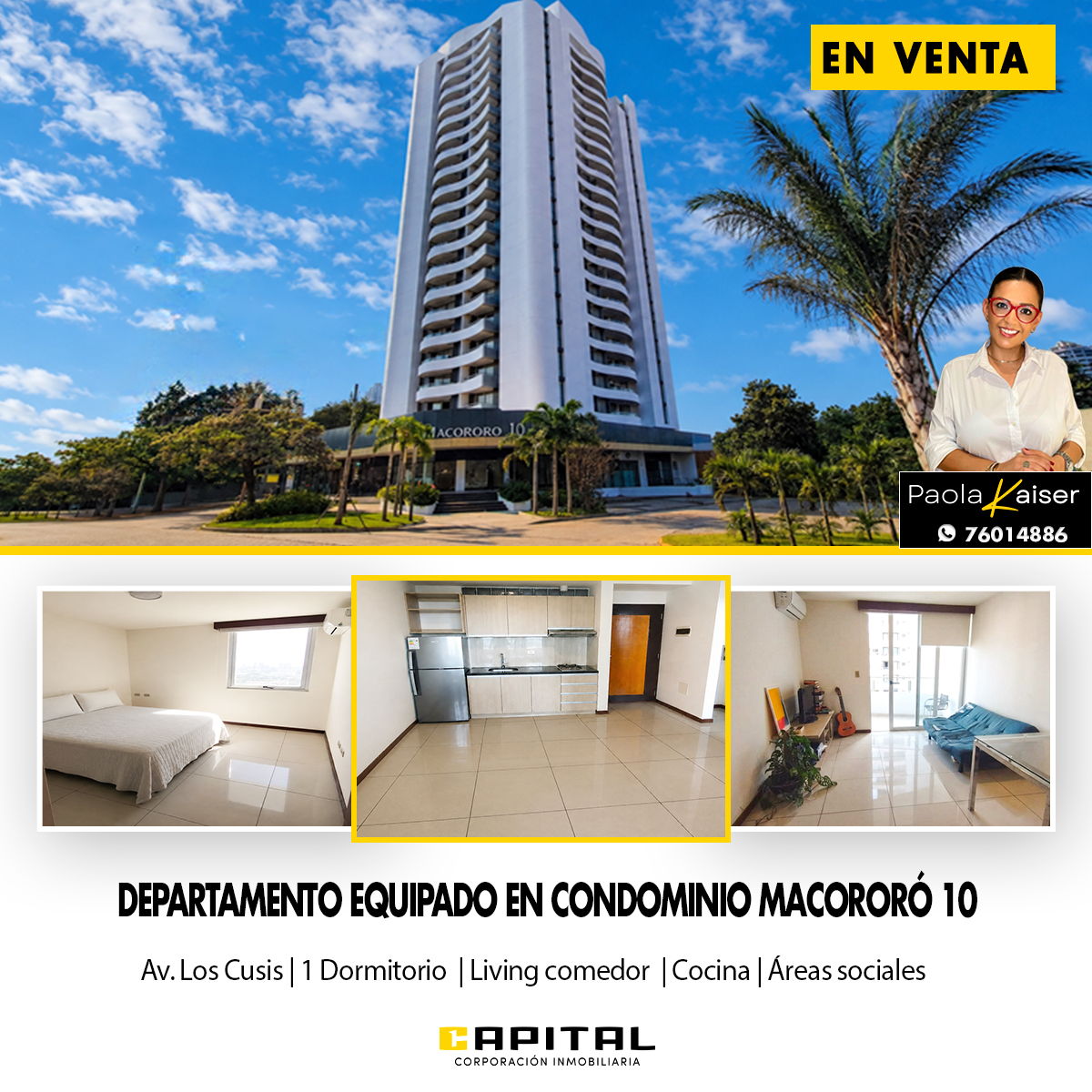 departamento en venta zona norte condominio Macororo 10