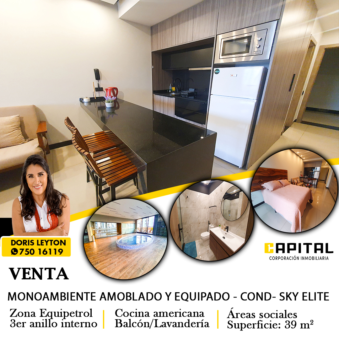 𝗖𝗢𝗡𝗗. 𝗦𝗞𝗬 𝗘𝗟𝗜𝗧𝗘 – EDIFICIO EXCLUSIVO EN LA ZONA DE EQUIPETROL-VENDO MONOAMBIENTE