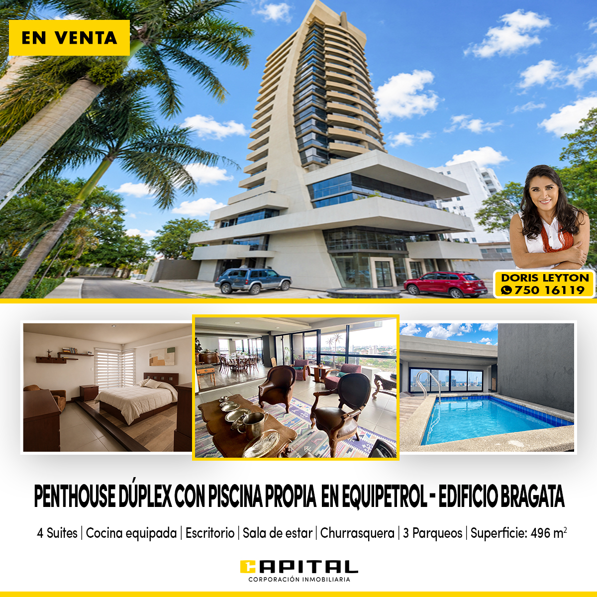 LUJOSO DEPARTAMENTO PENTHOUSE DUPLEX CON PISCINA PROPIA